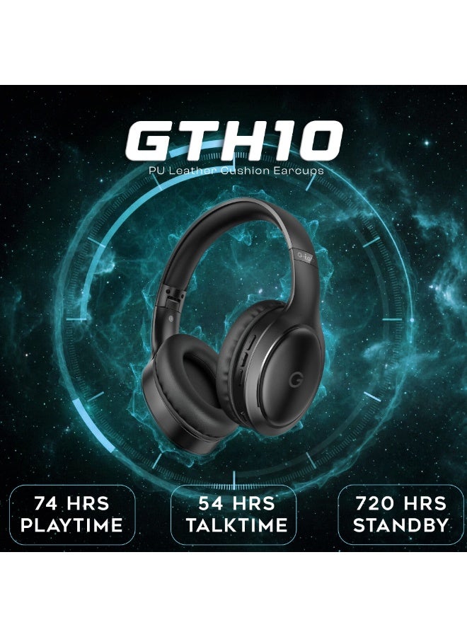 جي تاب جهاز G-Tab GTH10 سماعات رأس لاسلكية بلوتوث – اتصال NFC تلقائي، قابلة للطي، فوق الأذن، صوت ستيريو عالي الجودة، باس عميق، 74 ساعة تشغيل، شحن سريع Type-C - Image 5